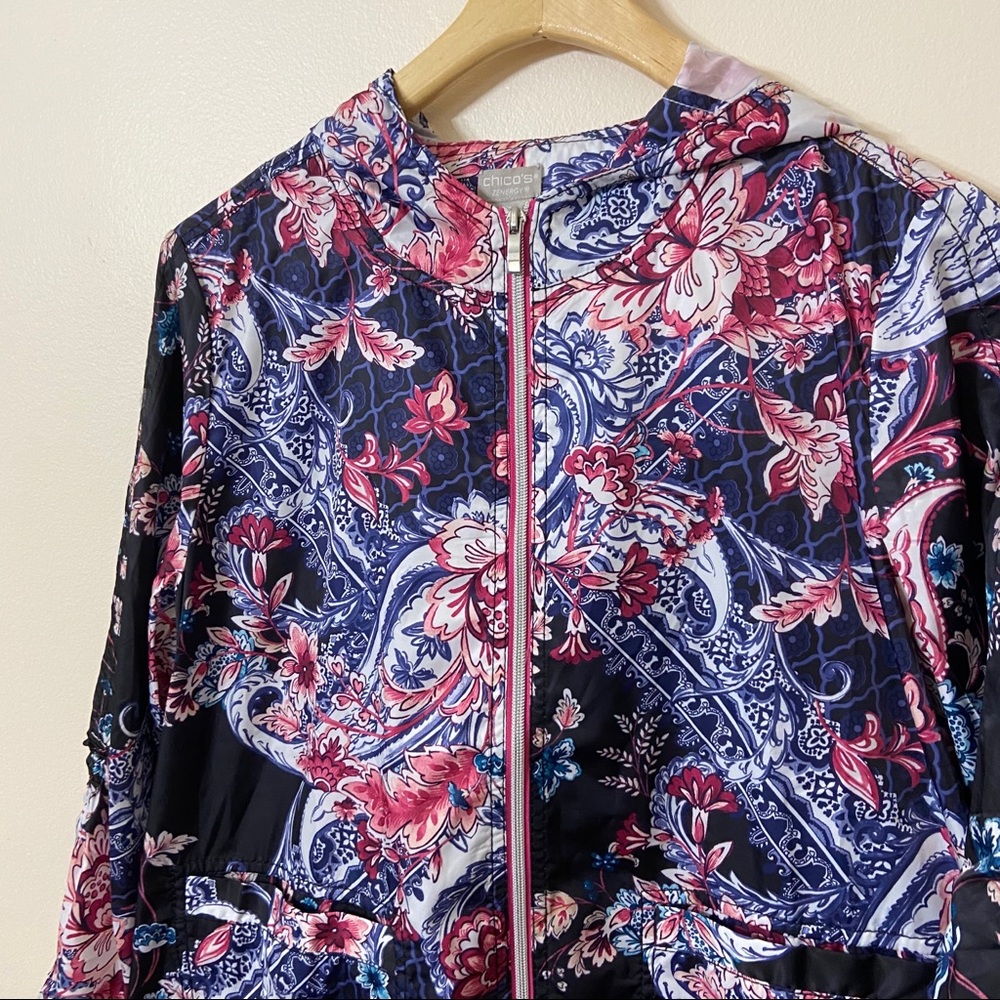 CHICO’S Paisley Packable Jacket 2 Large - Picture 4 of 7